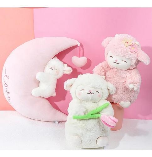 Ed 3 Unidades Corderito Tulipán Cordero Peluche Felpa Tik To