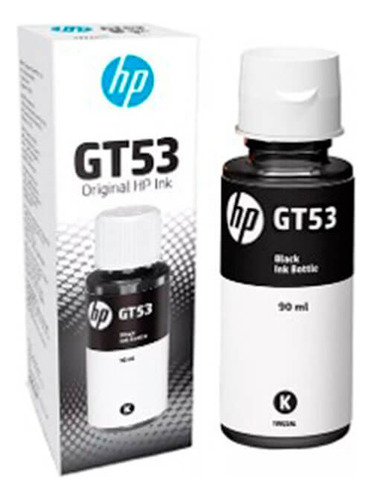 Botella De Tinta Hp Gt53 Negro Desing Jet 90 Ml 1vv22al / T 