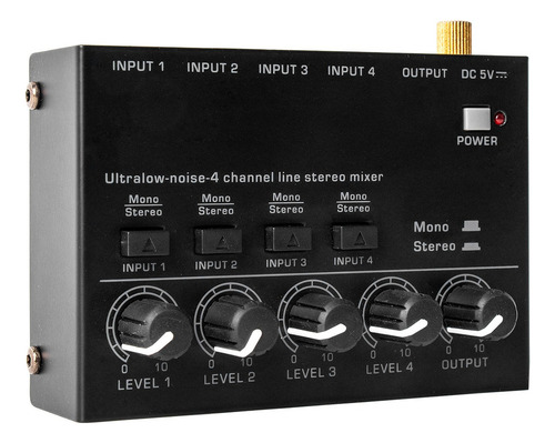 Audio Mixer Line Teclado Ultra Micrófono Salida De Guitarra