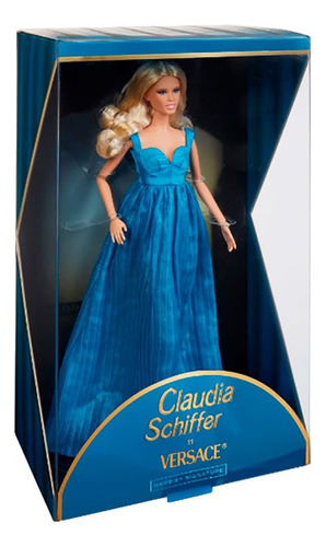 Barbie Supermodel Claudia Schiffer En Vestido Versace
