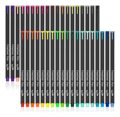 Bolígrafos De Colores, 38 Bolígrafos De Punta Fina Po...