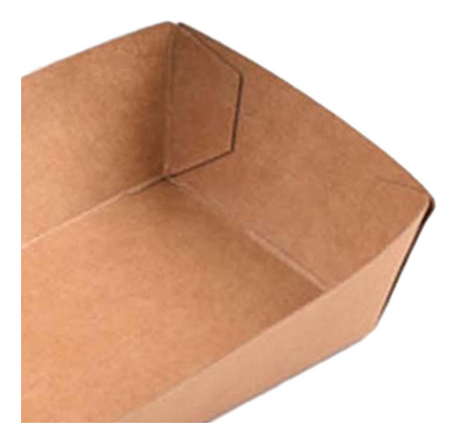 Bandejas De Papel Kraft Para Comida, Soporte Para 22x7,5x4cm