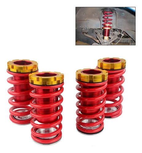 Kit Coilover Universal Suspensión Regulable Auto 4 Unidades
