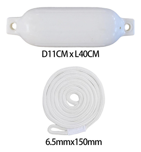Boya De Ancla De Guardabarros De Barco Cuerda Blanca 2m