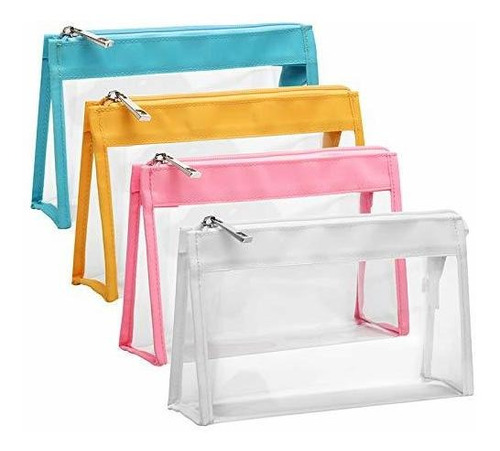 Clear Cosmetic Bag, Ispecle 4 Pack Clear Toiletry Bag 78thu