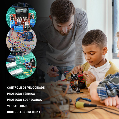 Driver Motor Ponte P/ Projeto Arduino Hdupla L298n Automação