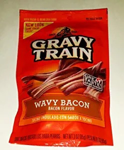 5 Piezas De Gravy Train Wavy Bacon Small Dog Treats