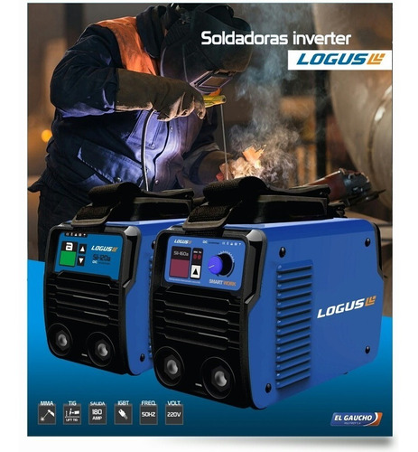 Imagen 7 de 9 de Soldadora Logus Sli255am Inverter Celulosica Lcd +masc 6 Cuo