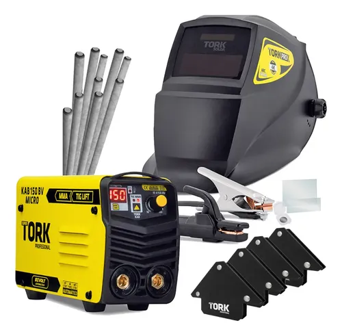 Super Inversor Solda 150a 110220v Bivolt Mascara Eletrodo
