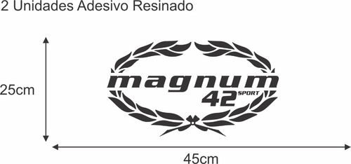 Adesivo 3d Barco Magnum 42 Sport Alto Relevo Par