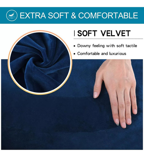 Wpd Funda Elástica De Terciopelo Para Silla Cubesilla, 4