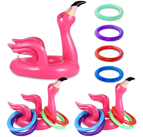 3 Pack Flamingo Inflable Pool Anillo Juegos Para Niños...