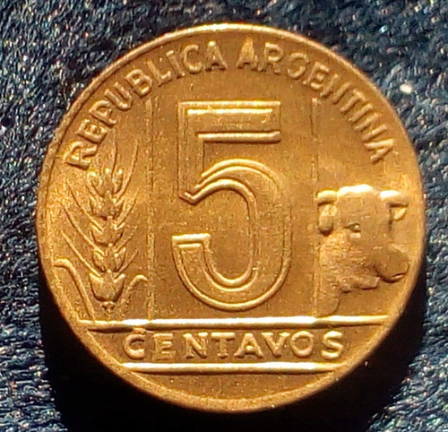 Moneda Argentina 5 Centavos 1945 #217 (Usado)