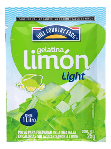 Gelatina En Polvo Sin Azúcar Limón Light 3 Sobres De 25gr