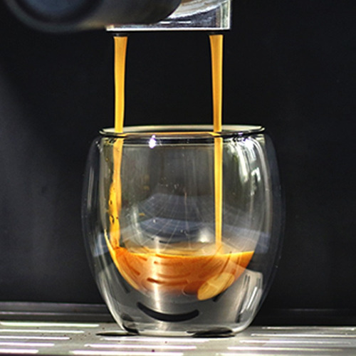 De 2 Tazas De Café Expreso 80ml De Doble Pared Color Transparente