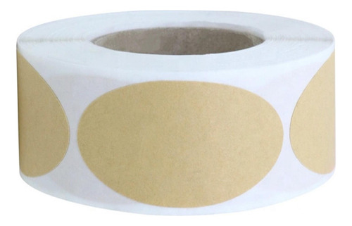 Pegatinas De Papel Kraft Etiquetas En Blanco Ovaladas Para