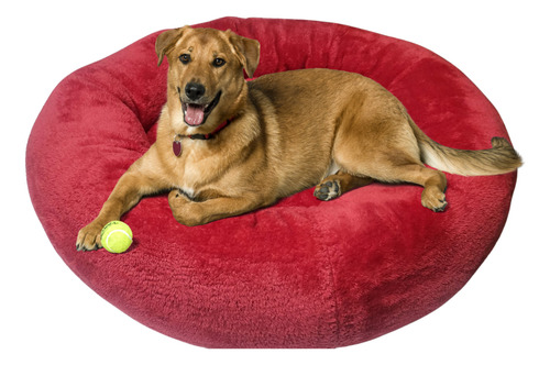 Cama Nido Antiestrés Para Mascotas 90cm Rojo Nido