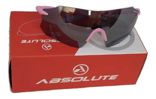 Oculos Ciclismo Absolute Prime Sl Rosa Lente Cinza Uv 400