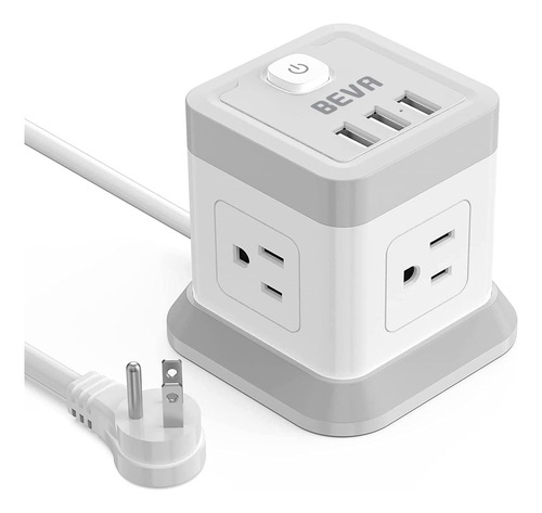 Enchufe Inteligente Marca Beva 3 Tomas/3 Usb/grey