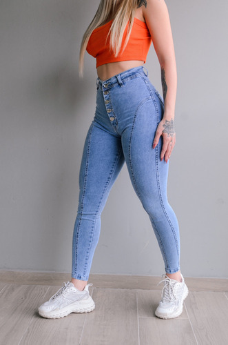 Jeans Mujer Elstizado Cintura Avispa Calse Perfecto Skinny
