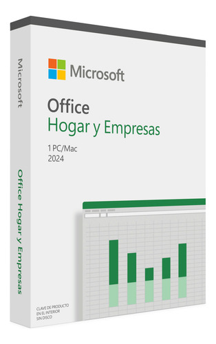 Licencia Microsoft Office Hogar Y Empresas 2024 1 Pc/mac