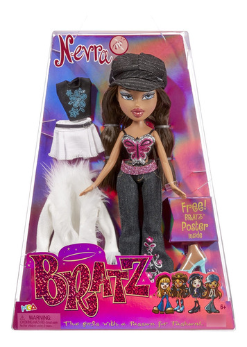 Bratz Muñeca De Moda Original Nevra Con 2 Trajes Y Póster