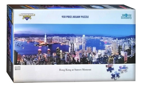 Rompecabezas 950 Panorámico Tomax Hong Kong At Sunset Momet 