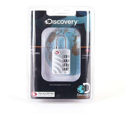 Imagen 2 de 5 de Candado Equipaje Discovery Tsa Combinacion Todo Uso Valija