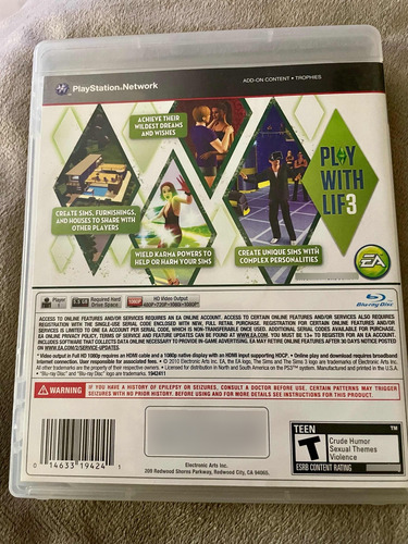 Videojuego Los Sims 3 Ps3 Original En Excelente Estado (Usado)
