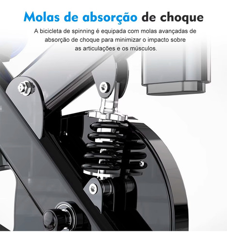 Bicicleta Ergométrica Spinning Inércia 17kg Até 120kg/1,90m