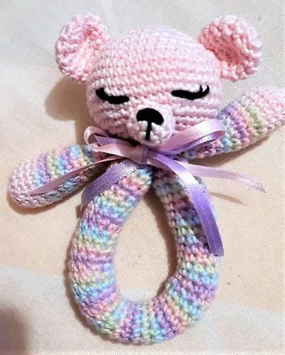 Sonajas Tejidas Amigurumi 3pz Artesanal Hecho A Mano Modelos
