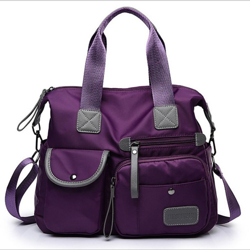 Imagen 1 de 7 de Bolsa De Nailon De Moda Con Múltiples Bolsillos De Gran Capa