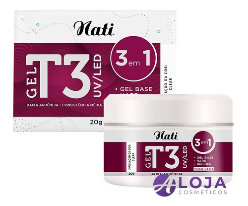 Imagem 1 de 2 de Alongamento Nati - Gel T3 Clear