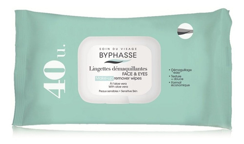Toallitas Desmaquillantes Byphasse Aloe Vera Piel Sensible