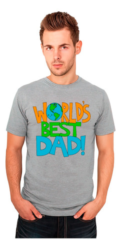 Polera Hombre Diseño Dia Del Padre El Mejor Papa Del Mundo