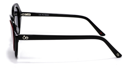 Lente Solar Cloe Para Mujer Forma Hexagonal Armazón Acetato Color Negro Varilla Negro Armazón Negro