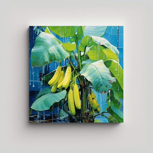 30x30cm Pintura Abstracta De Árbol De Plátano Flores
