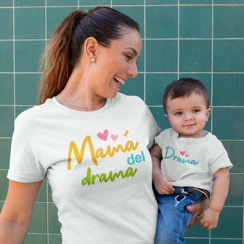 Imagen 5 de 10 de Dúo Playeras Mamá E Hija-hijo-mamá Del Drama