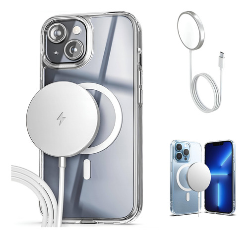 Kit Funda Para iPhone Magsafe + Cargador Magsafe Inalámbrico