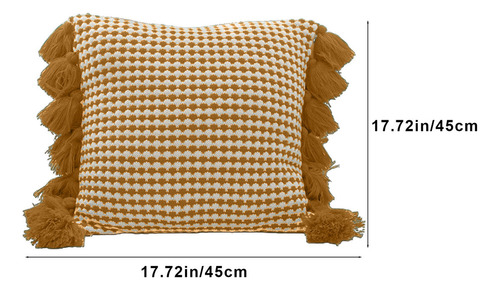Almohada Tejida Con Borlas De Estilo Escandinavo Para Sofá,
