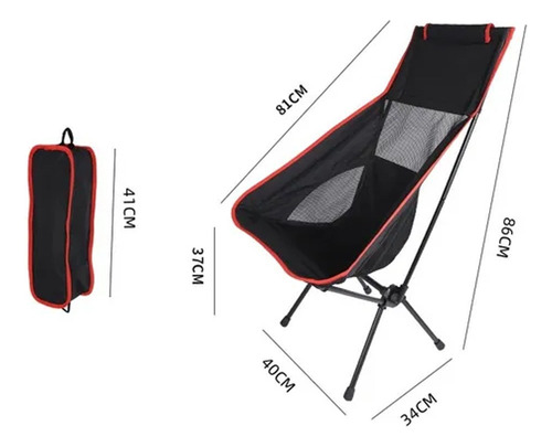 Silla Para Camping Playa Pesca Acampar Plegable Portatil Negro