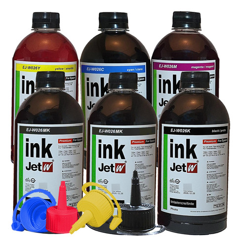 Tinta Compativel Com Canon Pfi104 Ipf750 Ipf755 760 6 Litro Tinta Black Hd | Preto, 2 Matte Black | Preto Fosco, Yellow | Amarelo, Cyan | Ciano, Magenta