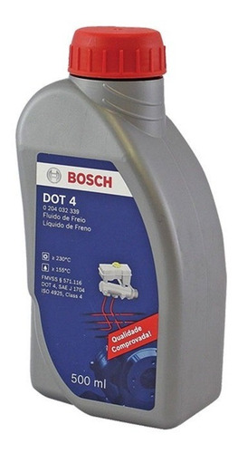 Imagem 2 de 3 de Kit 3 Fluídos Bosch Dot 4 500ml Para Volkswagen Up 1.0 Tsi