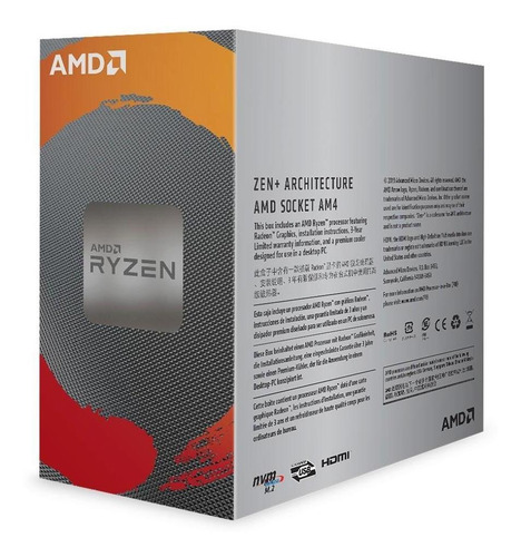 Processador Amd Ryzen 3 3200g 3.6ghz 4mb Cache Yd3200c5fhbox