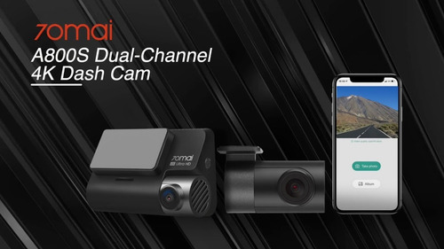 Imagem 2 de 10 de Camera Veicular Automotiva Xiaomi 70mai A800s 4k Dual + 64gb
