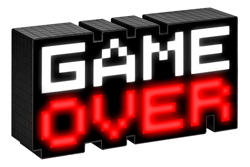 Lámpara Gamer Game Over Leds Al Ritmo De La Música