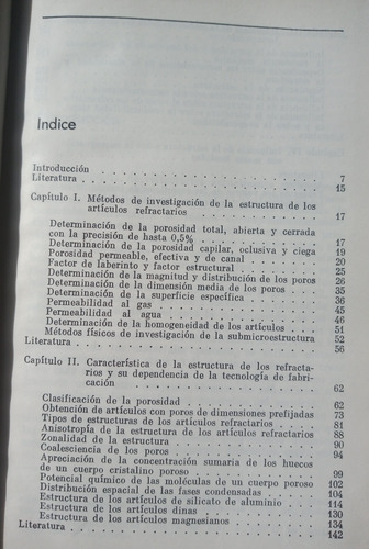 Estructura Y Propiedades De Los Refractarios. K.k. Strelov. (Usado)
