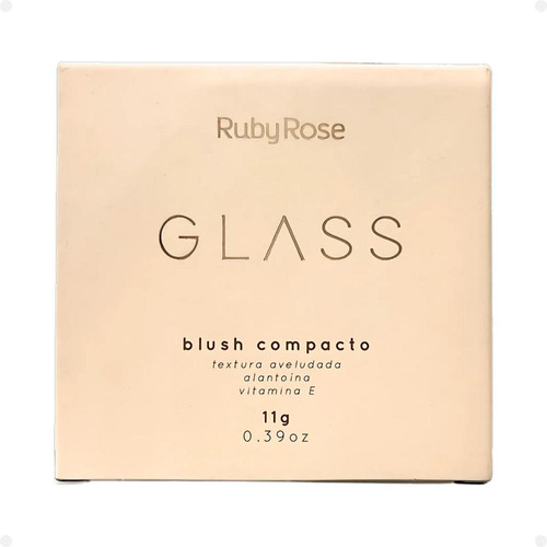 Ruby Rose Glass Blush Compacto Gb10 Hb-6120-1 Marrom-claro