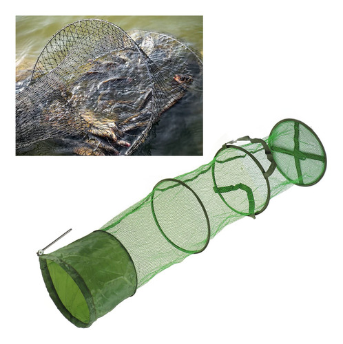 Jaula De Pesca Vbestlife Portátil Plegable Modelo Flotante Color