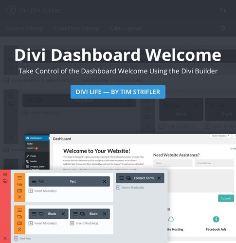Divi Dashboard Welcome 1.2 - Plugin Wordpress